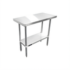 Thumbnail image #1 for Sapphire Manufacturing SMTE16-3648S 48" x 36" Stainless Steel Work Table with 16-Gauge 304 Top, Undershelf & Beveled Edge