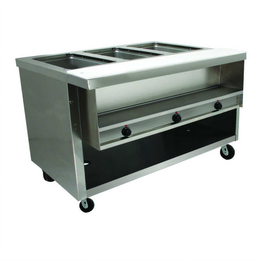 Product image #1 for Advance Tabco Heavy Duty 3-Well Electric Sealed Well Hot Food Table with Enclosed Storage Base, 208/240V