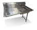 Thumbnail image #1 for Steel Works Stainless Right-Hand Undercounter Dish Table with 20 x 20 x 5 Inch Pre-Rinse Bowl, 48 x 30 Inches
