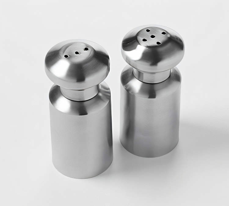 Product image #1 for American Metalcraft Mini Stainless Steel Salt and Pepper Shaker Set, 3 oz Each, Satin Finish