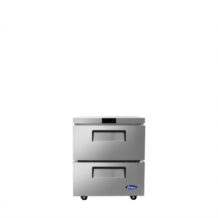Product image #1 for Atosa 1-Section 2-Drawer Undercounter Refrigerator, 27-1/2-Inch W, 7.15 Cu. Ft., Rear-Mounted Self-Contained, Stainless Steel