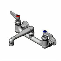 T&S Brass B-0230-01-QT-VR 8-Inch Wall Mount Pantry Mixing Faucet with 6-Inch Swing Spout and 2.2 GPM VR Aerator