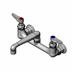 Thumbnail image #1 for T&S Brass B-0230-01-QT-VR 8-Inch Wall Mount Pantry Mixing Faucet with 6-Inch Swing Spout and 2.2 GPM VR Aerator