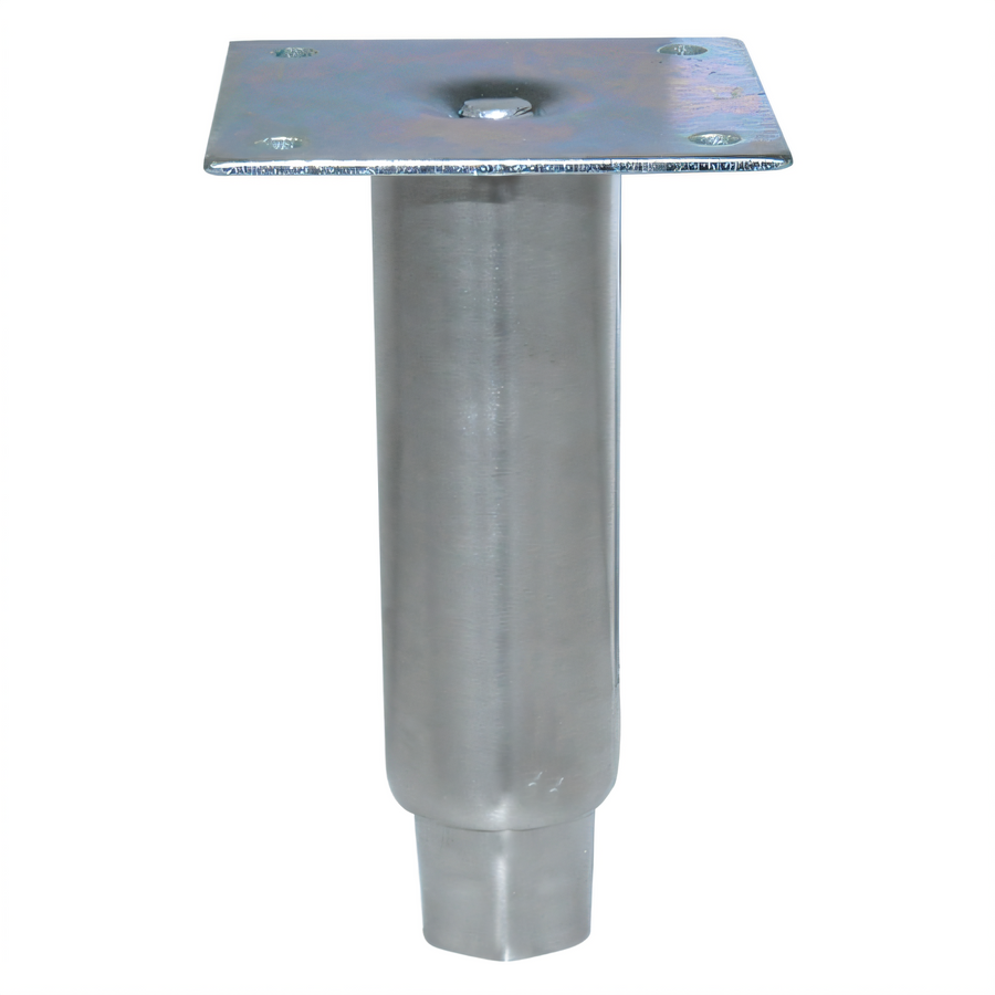 Product image #1 for 1-5/8 Inch x 6 Inch Straight Stainless Steel Leg with Removable Leg Plate