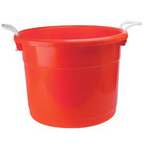 Thumbnail image #1 for Micro Matic USA R4219 19-Gallon Shorty Plastic Container, Rope Handles, Red