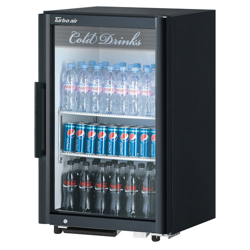 Product image #1 for Turbo Air Super Deluxe Countertop Single-Section Glass Door Refrigerated Merchandiser, 6.2 Cu. Ft., R-600a