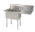 Thumbnail image #1 for BK Resources 1-Compartment Stainless Steel Sink with 24-Inch Right Drainboard