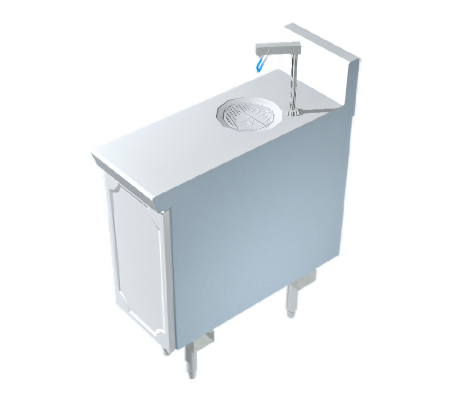 Product image #1 for La Rosa 12-Inch Enclosed Base Utility Stand Bus Cart with Water Filler Unit and Drainer