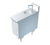 Thumbnail image #1 for La Rosa 12-Inch Enclosed Base Utility Stand Bus Cart with Water Filler Unit and Drainer