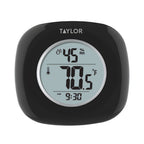 Thumbnail image #1 for Taylor Precision 1745BK Indoor Digital Thermometer/Hygrometer, 14°F to 122°F, 20% to 90% Humidity, Clock, Black Case of 6