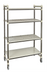 Thumbnail image #1 for Cambro Camshelving Elements XTRA High Density Top Rail Mobile Starter Unit, 21 x 60 x 80 Inch, 4-Shelf, 3 Vented + 1 Solid, Speckled Gray
