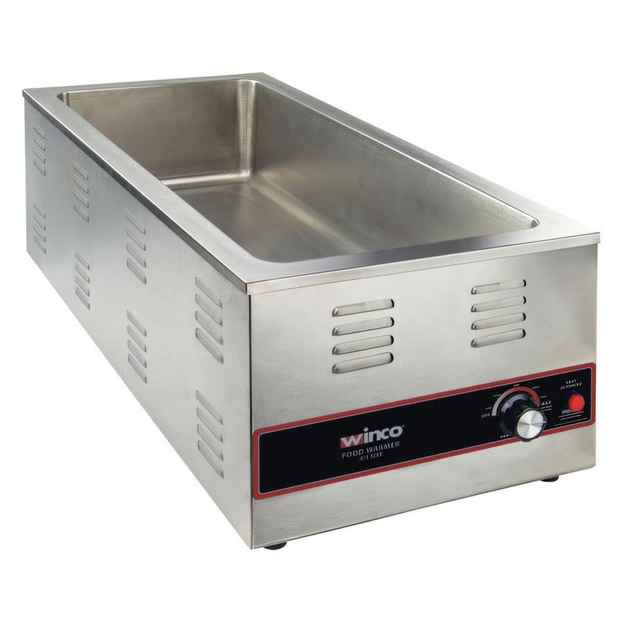 Product image #1 for Winco Electric 4/3 Size Countertop Wet Well Food Warmer