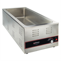 Winco Electric 4/3 Size Countertop Wet Well Food Warmer