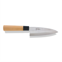 Crestware 7-Inch Japanese Deba Knife with Wood Handle