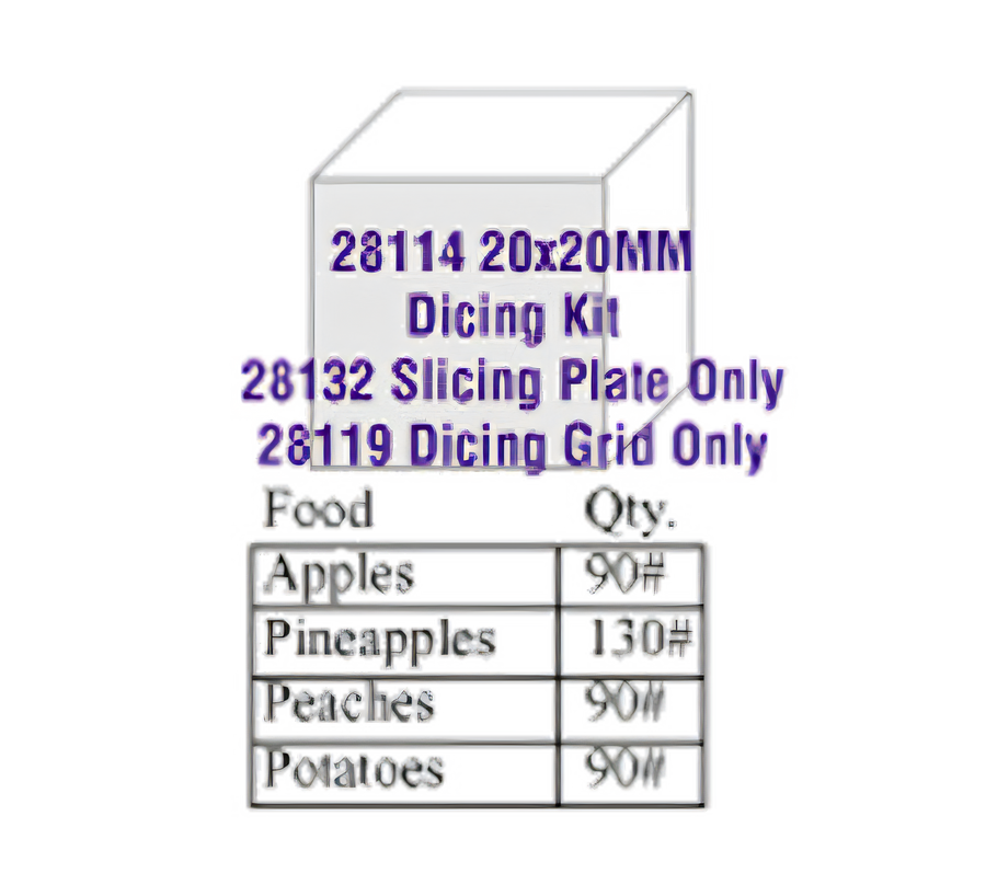 Product image #1 for Robot Coupe 20 x 20 mm Dicing Kit for Commercial Food Processors