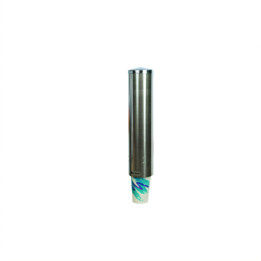 Product image #1 for San Jamar Large Pull-Type Stainless Steel Water Cup Dispenser, 16-Inch Tube