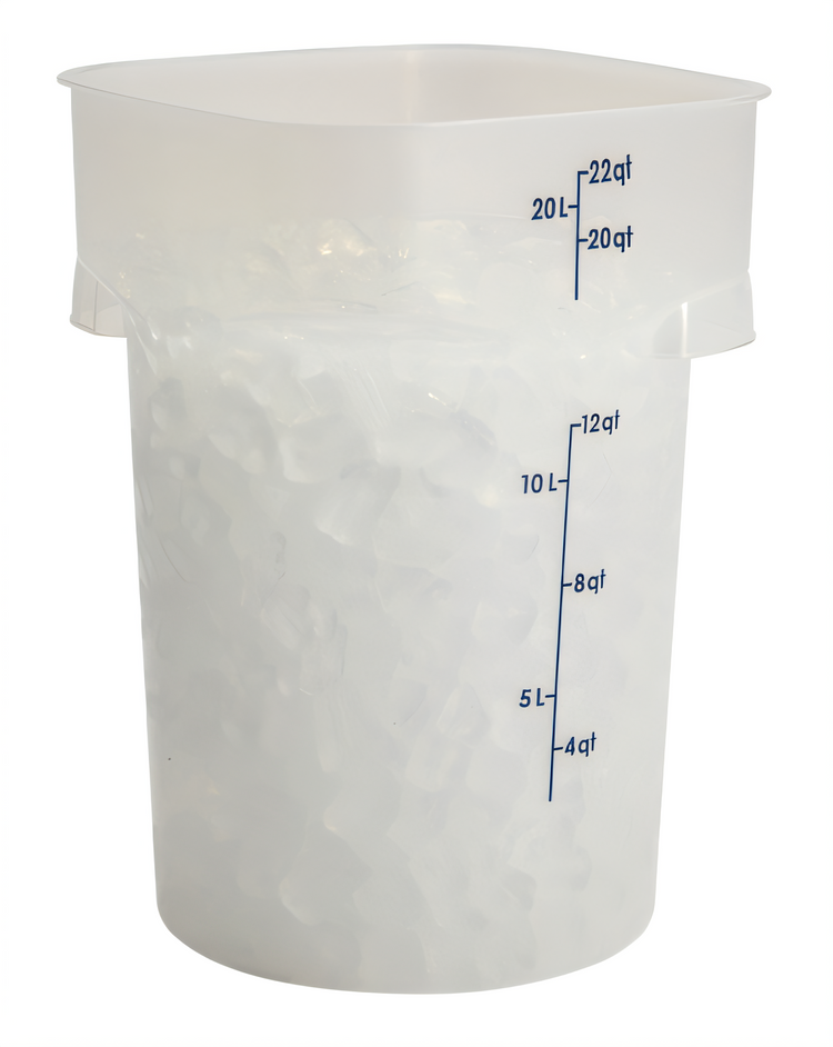 Product image #1 for Cambro CamRound FreshPro 22 Qt Round Polypropylene Food Storage Container with Handles