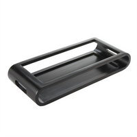 American Metalcraft Rectangular Wood Serving Tray with Espresso Finish, 21-3/4 Inches Long