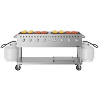 KoolMore 60-Inch Mobile Outdoor Propane Charbroiler Grill with 8 Burners