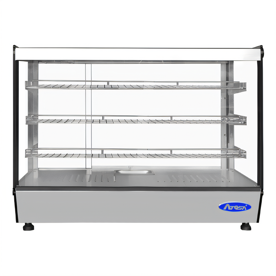 Product image #1 for Atosa CHDS-71 Countertop Heated Display Case, Straight Front Glass, 7.1 Cu. Ft., 115V