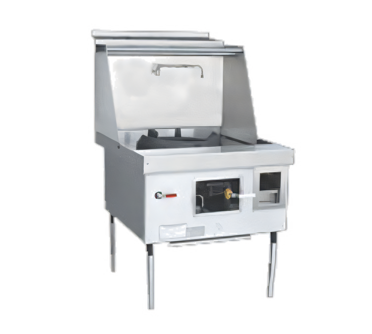 Product image #1 for MasterRange One-Chamber Gas Wok Range with Cast Iron Brick-Lined Chamber and Stainless Steel Sides