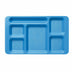 Thumbnail image #2 for Cambro Camwear 6-Compartment Rectangular Tray, 9 x 15 Inches, Blue Polycarbonate