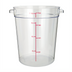 Thumbnail image #1 for Winco 8 Qt Round Clear Polycarbonate Food Storage Container, Container Only