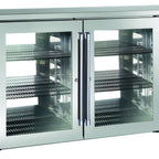 Thumbnail image #1 for Perlick Corporation PTS84 84-Inch Three-Section Pass-Thru Refrigerated Back Bar Cabinet, 26.7 Cu. Ft., 6 Solid Doors, Black Exterior