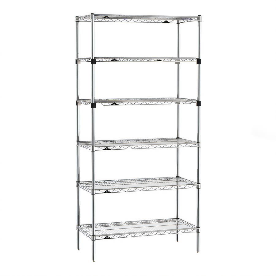 Product image #1 for Metro Super Erecta 36" x 18" x 74" Chrome Plated 6-Tier Starter Wire Shelving Unit