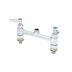 Thumbnail image #1 for T&S Brass B-0220-LNCCM 8-Inch Center Deck-Mount Pantry Faucet with Swivel Base, Lever Handles, Less Nozzle