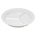 Thumbnail image #1 for Dallas Ware® 9-Inch Round 3-Compartment Melamine Compartment Plate, White