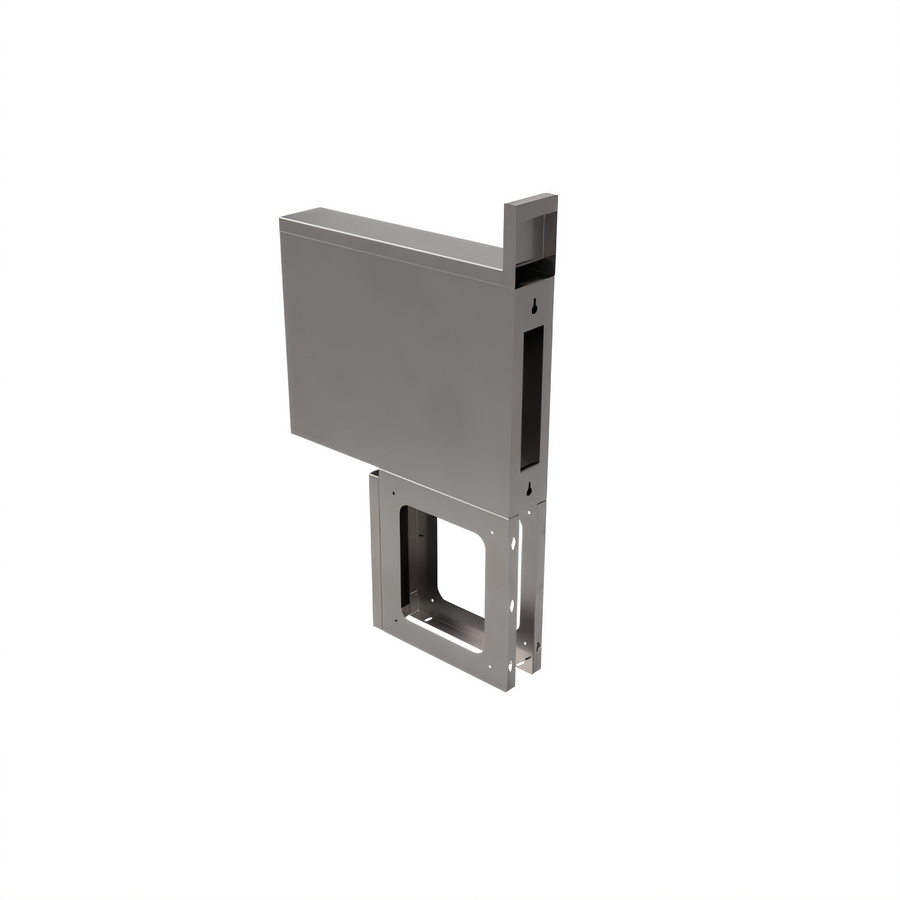 Product image #1 for BK Resources 4-Inch Wide Stainless Steel Underbar Soda Gun Holder with Pedestal Base and Drain Tube Hole