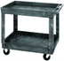Thumbnail image #1 for Quantum 2-Shelf Polymer Utility Bus Cart, 40 x 26 x 32-1/2 Inches, 550 lb Capacity, Gray
