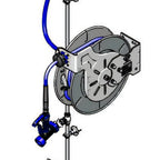 Thumbnail image #1 for T&S Brass B-7142-U05XS1E Open Stainless Steel Hose Reel Assembly with 50' Hose, Mixing Faucet and Spray Gun