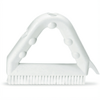 Thumbnail image #1 for CFS Brands Sparta® 41323EC09 Tile & Grout Brush, 9" Triangular, Molded-In Scraper, Polyester Bristles, Green Case of 4