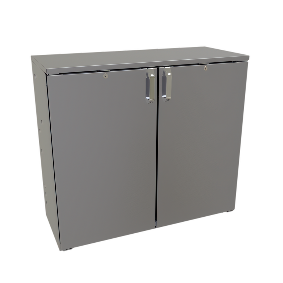 Product image #1 for Glastender CS1RB40 Shallow Depth Two-Section Remote Back Bar Cooler, 40 Inch, 16-Inch Door Openings