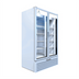 Thumbnail image #1 for Beverage Air Marketeer MT49-1W Two-Section Reach-In Glass Door Refrigerated Merchandiser, White, 37.42 Cu. Ft.