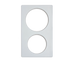 Thumbnail image #1 for Miramar Single Size Cookware Template Adapter Plate, White Stone Resin, 2 Round Cutouts