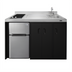 Thumbnail image #1 for Summit Commercial 54-Inch All-In-One Kitchenette with Sink, 2-Burner Electric Cooktop, and 3.2 Cu. Ft. Refrigerator-Freezer