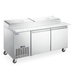 Thumbnail image #1 for Aurora Two-Section Refrigerated Pizza Prep Table, 67 Inch, Side-Mounted Self-Contained, 15.6 Cu. Ft.
