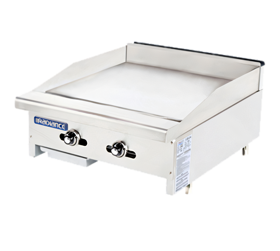 Product image #1 for Turbo Air Radiance 24-Inch Countertop Thermostat Gas Griddle, Natural Gas/Propane Convertible