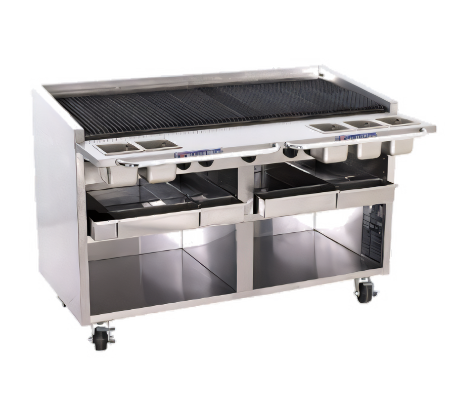 Product image #1 for Bakers Pride Dante Series 60-Inch Floor Model Gas Radiant Charbroiler
