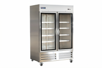 IKON Refrigeration IB54FG Two-Section Glass Door Bottom-Mount Reach-In Freezer, 43.9 Cu. Ft.