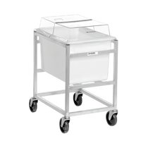 Channel Manufacturing PBA001 Aluminum Poly Box Rack, 1-Level, 5-Inch Swivel Casters