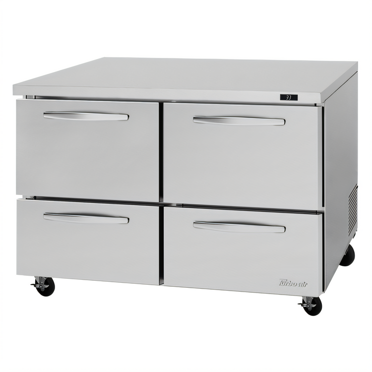 Product image #1 for Turbo Air PRO Series Two-Section Undercounter Drawer Refrigerator with 4 Drawers, 12.2 Cu. Ft., Stainless Steel, 115V