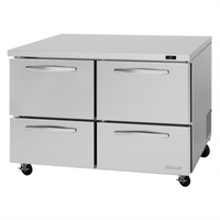 Turbo Air PRO Series Two-Section Undercounter Drawer Refrigerator with 4 Drawers, 12.2 Cu. Ft., Stainless Steel, 115V