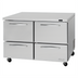 Thumbnail image #1 for Turbo Air PRO Series Two-Section Undercounter Drawer Refrigerator with 4 Drawers, 12.2 Cu. Ft., Stainless Steel, 115V