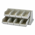 Thumbnail image #1 for Cambro Versa 8-Bin Wall-Mount Organizer Rack, Polyethylene, Speckled Gray