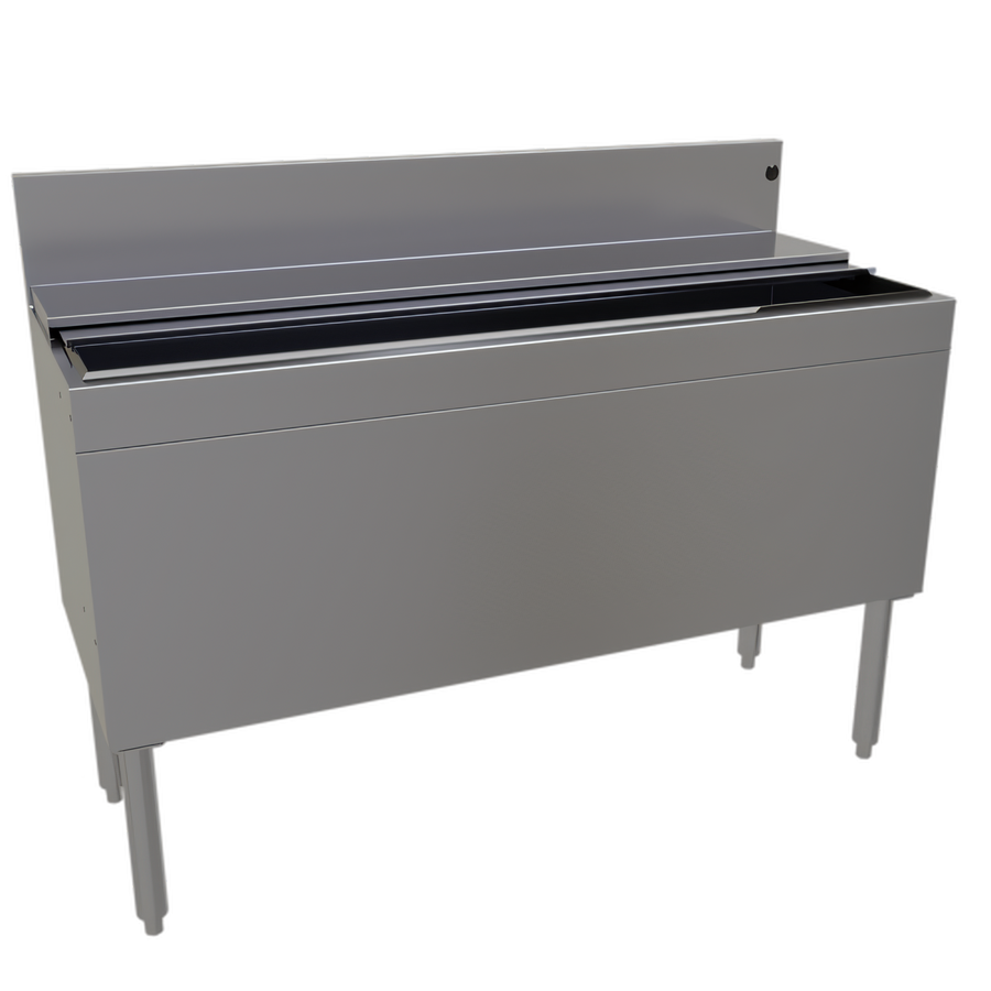 Product image #1 for Glastender Extra Deep Underbar Ice Bin with 10-Circuit Cold Plate, 48 Inch Wide, 185 lb. Capacity