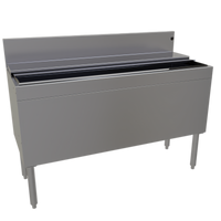 Glastender Extra Deep Underbar Ice Bin with 10-Circuit Cold Plate, 48 Inch Wide, 185 lb. Capacity
